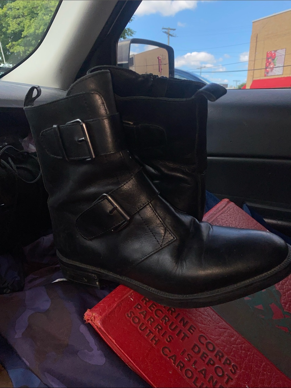 EMANUEL CRASTO ITALY LEATHER ANKLE MOTO DOUBLE BUCKLE ANKLE BOOTS SZ 37